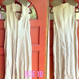 Button down sleeveless dress